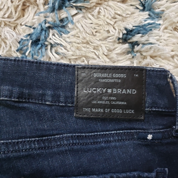 Lucky Brand Lolita Skinny Jeans Boho Bohemian Dark Wash Mid Rise Jegging 4 27 - Picture 5 of 9